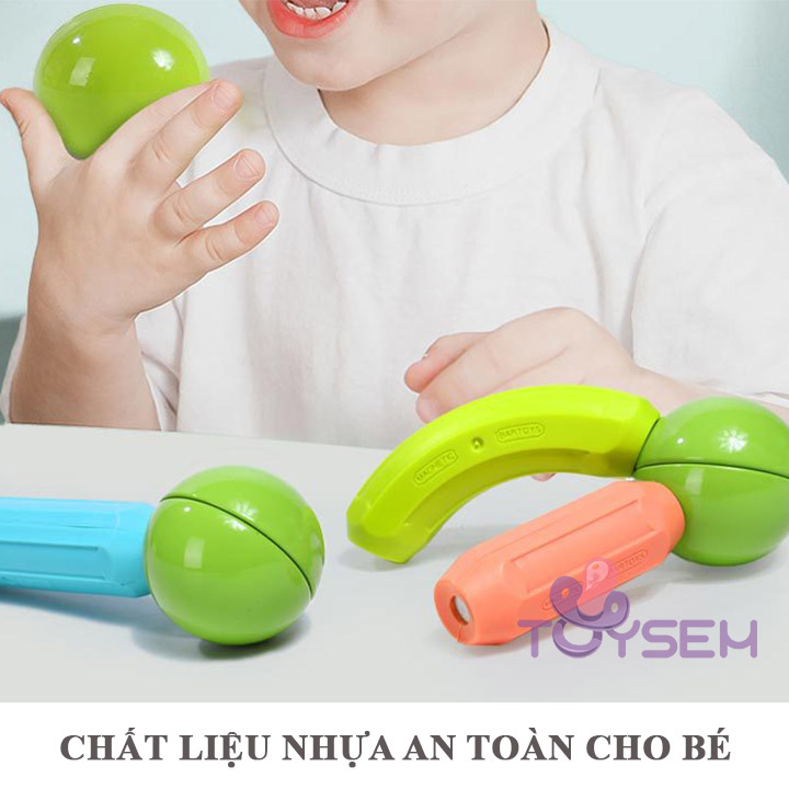 Đồ chơi xếp hình nam châm sáng tạo dành cho bé từ 3 tuổi 36 chi tiết - Đồ chơi lắp ghép xếp hình xây dựng kim tử tháp 3d - Quà tặng sinh nhật cho bé trai, bé gái cute