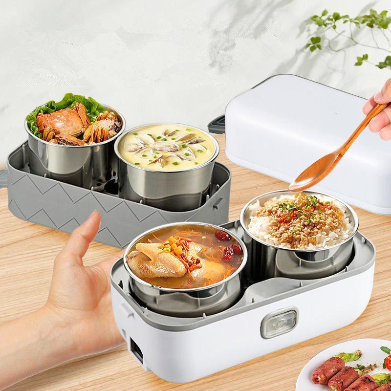 Cặp lồng ủ cơm 2 tầng 4 ngăn inox cắm điện Star