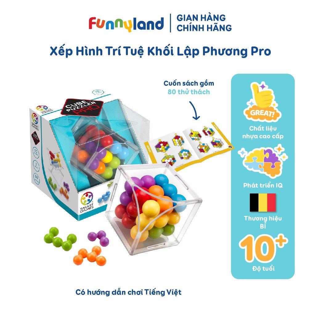 Đồ chơi trí tuệ SmartGames Cube Puzzler - PRO Thử thách Xếp Hình Trí Tuệ Khối Lập Phương Pro cho bé từ 10 tuổi