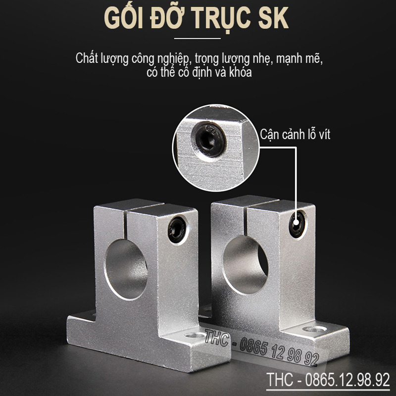 Bộ thanh ray trượt tròn phi 25mm