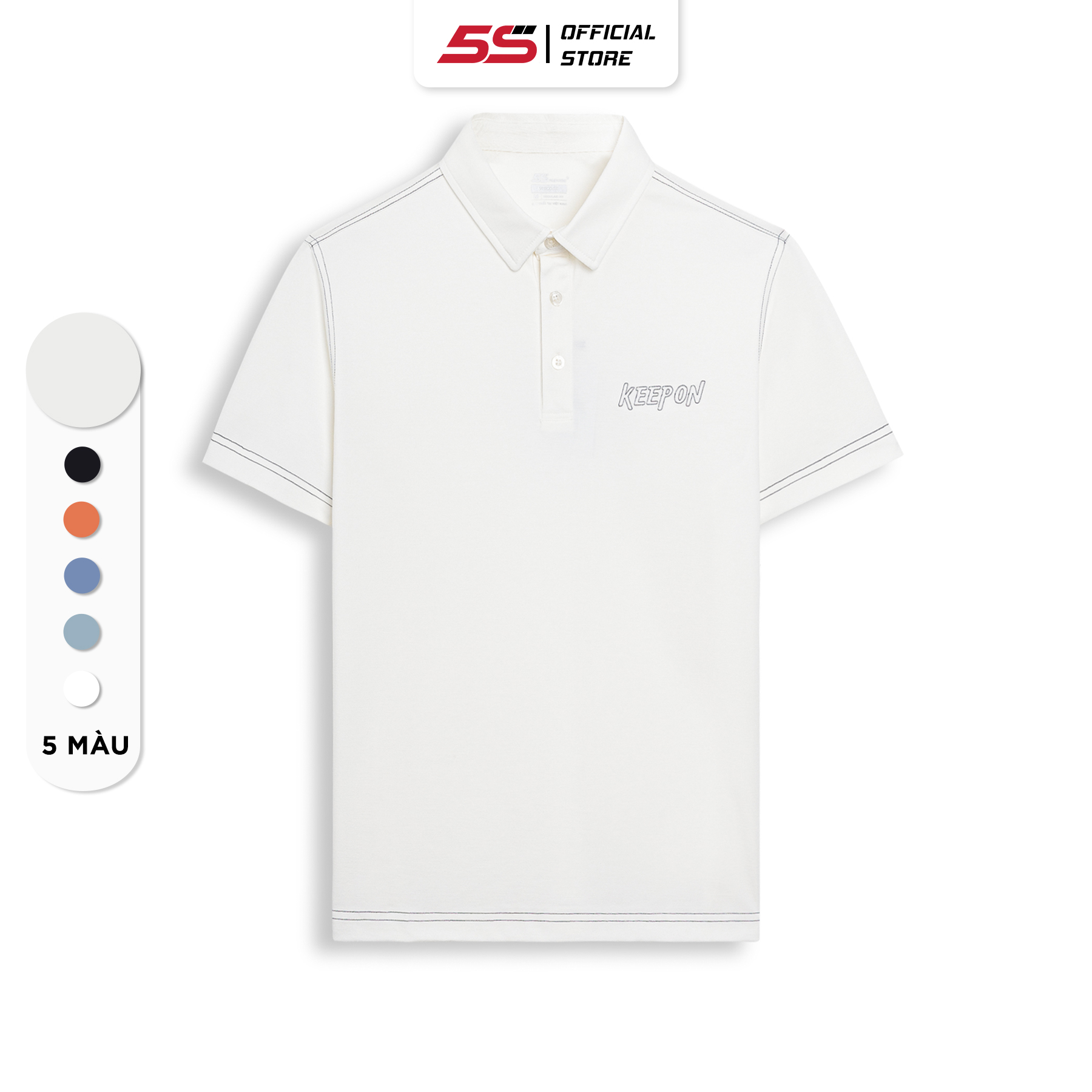 Áo Polo Nam 5S KEEP ON, Chất Viscose Siêu Mát, Mềm Mượt, Phom REGULARFIT Thoải Mái, Thiết Kế Trẻ Trung (APC23020)