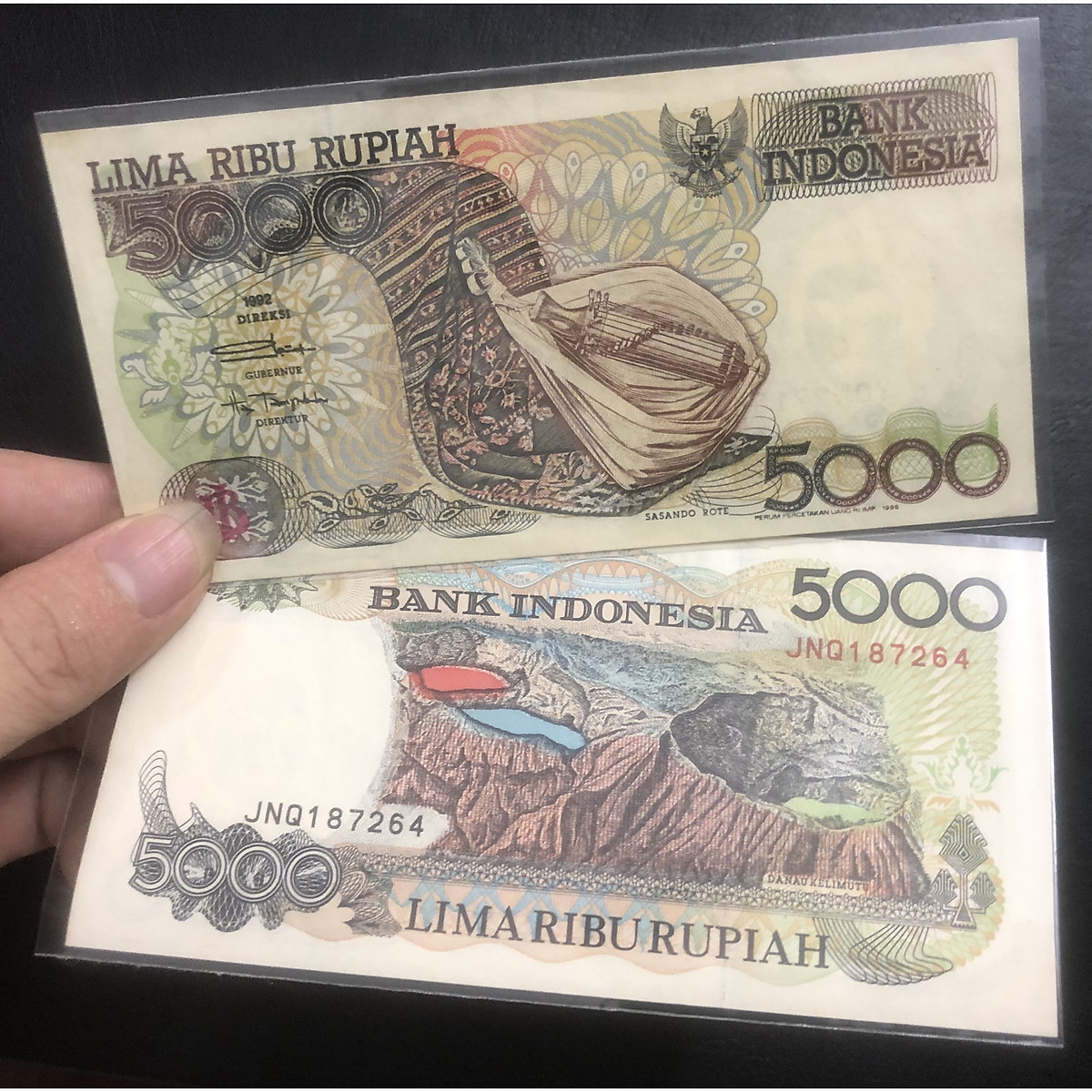 Tiền Indonesia 5000 Rupiah 1992 sưu tầm - Tặng túi nilon bảo quản