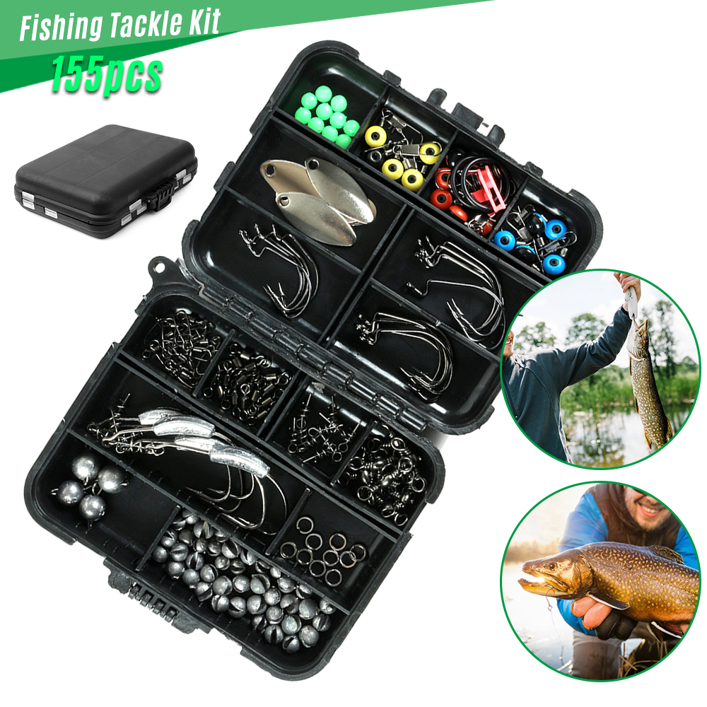 155 Chiếc Móc Câu Cá Và Hộp Đựng