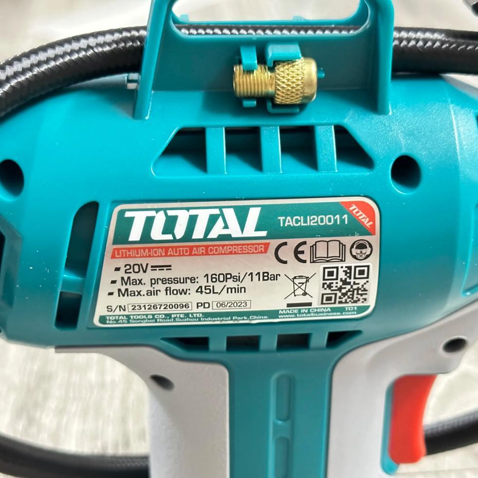 MÁY BƠM HƠI CẦM TAY TỰ ĐỘNG DÙNG PIN LITHIUM 20C  (1 pin 2.0Ah +sạc) TOTAL TACLI20011 - HÀNG CHÍNH HÃNG