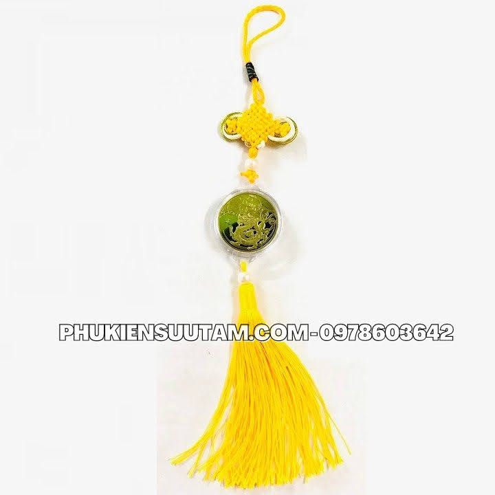 Dây Treo Xu 12 Con Giáp Tuổi Thìn, kích thước: 33cmx4.5cm, màu vàng - SP005846