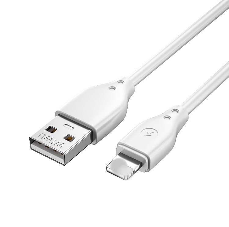 Cáp sạc Wiwu Pioneer Wi-C001 cho điện thoại thông minh USB to Ip hỗ trợ sạc nhanh, bảo vệ an toàn sạc - Hàng chính hãng