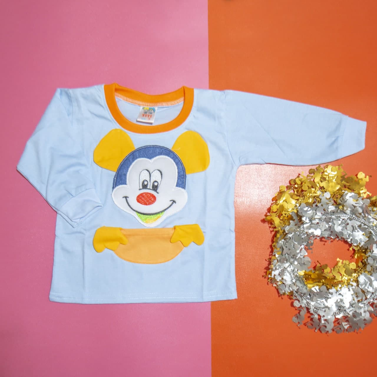 Bộ quần áo tay dài trẻ sơ sinh TiTi chú chuột mickey