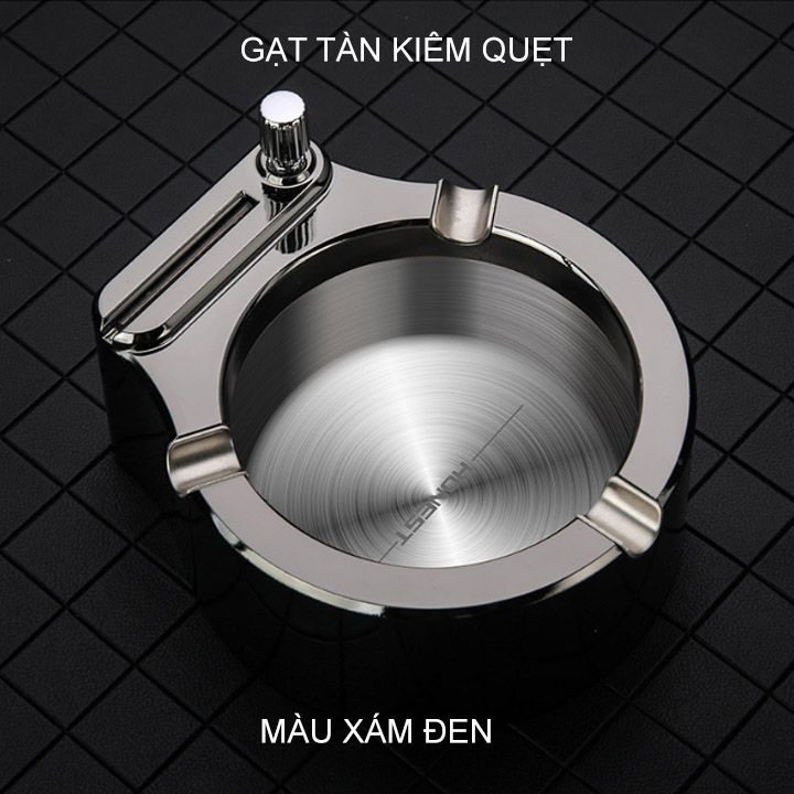 Gạt tàn kiêm quẹt thông minh 2 trong 1, đáy bằng inox