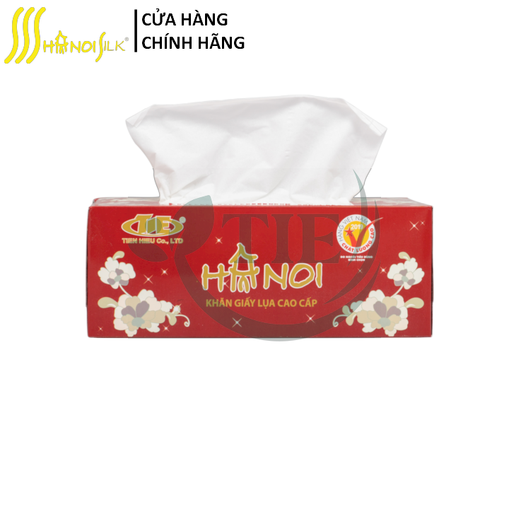 Hộp Giấy Tissue Hà Nội Silk 3 lớp 150 tờ (TẶNG 20% giấy)