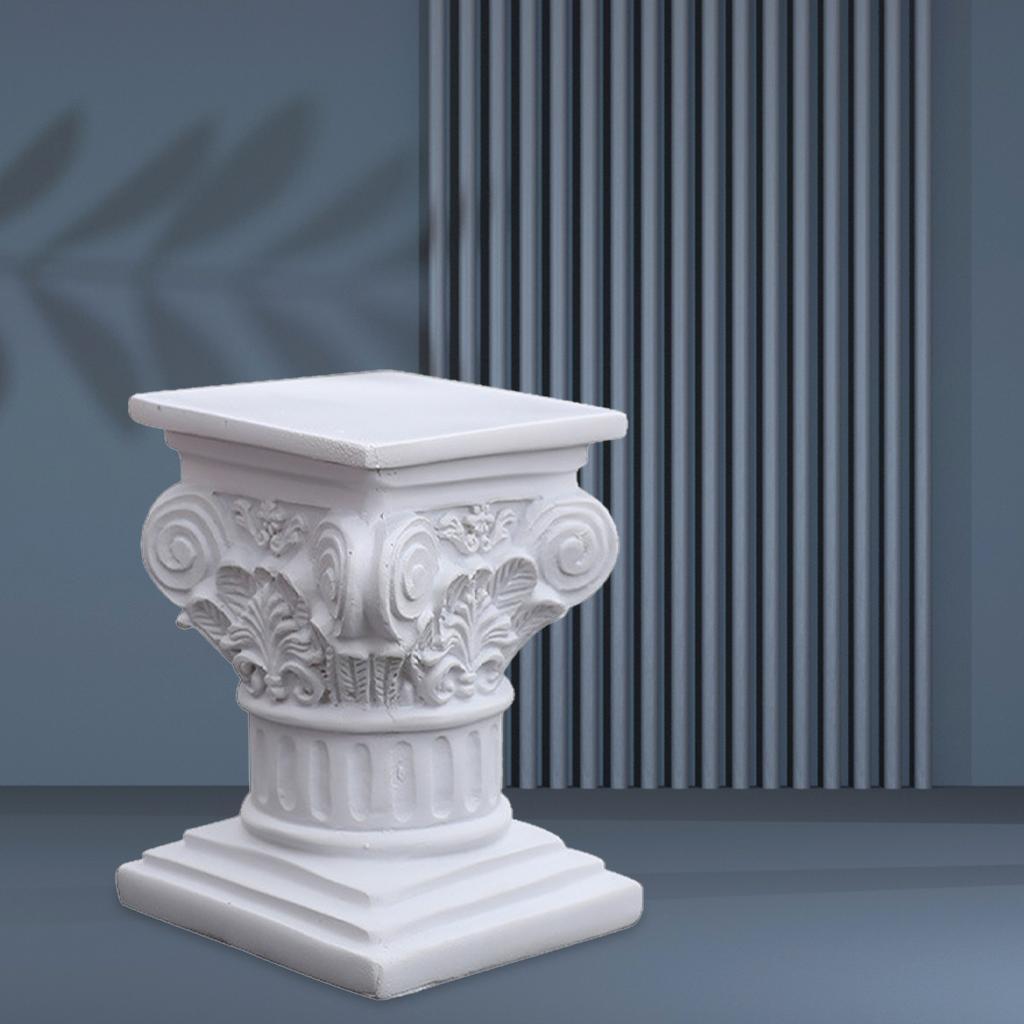 Roman Pillar Statue Resin Pedestal Stand Figurine Table Party Kitchen Decor
