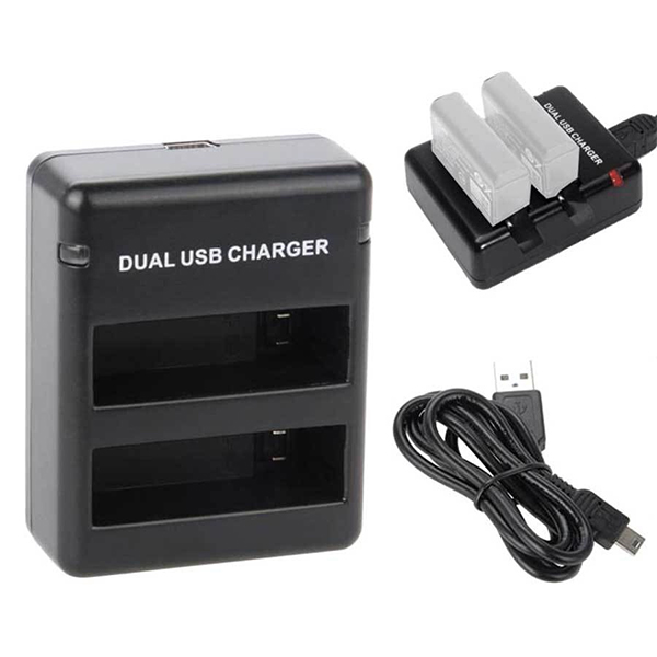 Sạc Đôi Cho Gopro Hero Dual Charger Hero 4 (Đen) - Hàng Nhập Khẩu