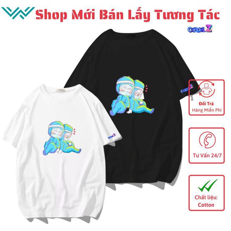 Áo thun tay lỡ.Chống dịch Chibi. CoolZ phông Unisex nam nữ Cotton oversize form rộng CZ252
