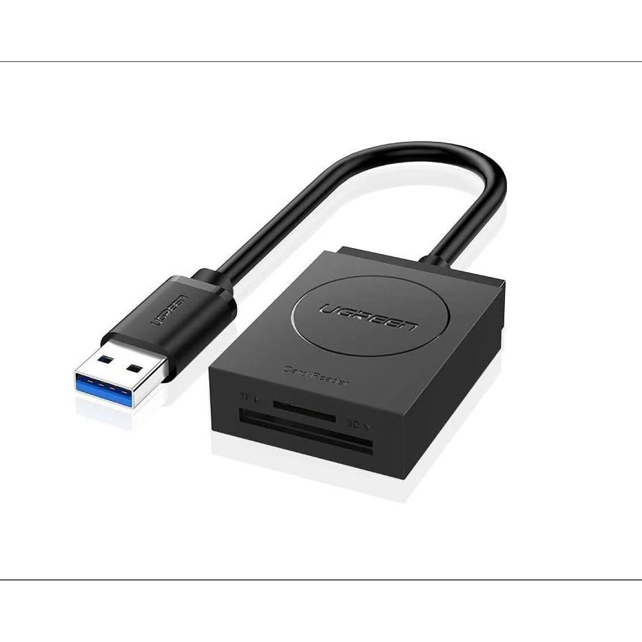 Đầu đọc thẻ USB 3.0 Card Reader Hỗ trợ thẻ TF và SD UGREEN 20250  - Hàng chính hãng