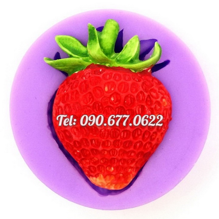 Khuôn silicone làm rau câu trái dâu tây - Mã số 1112