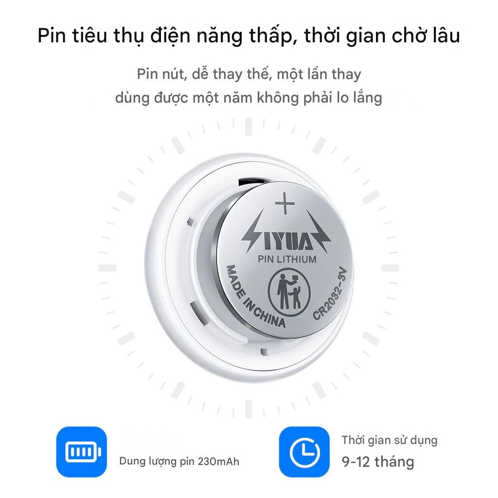 Thiết bị định vị GPS HOCO E100 cho iOS chống thất lạc thông minh không giới hạn khoảng cách, định vị xe, chìa khóa, hành lý, tặng kèm ốp cao su - Hàng chính hãng