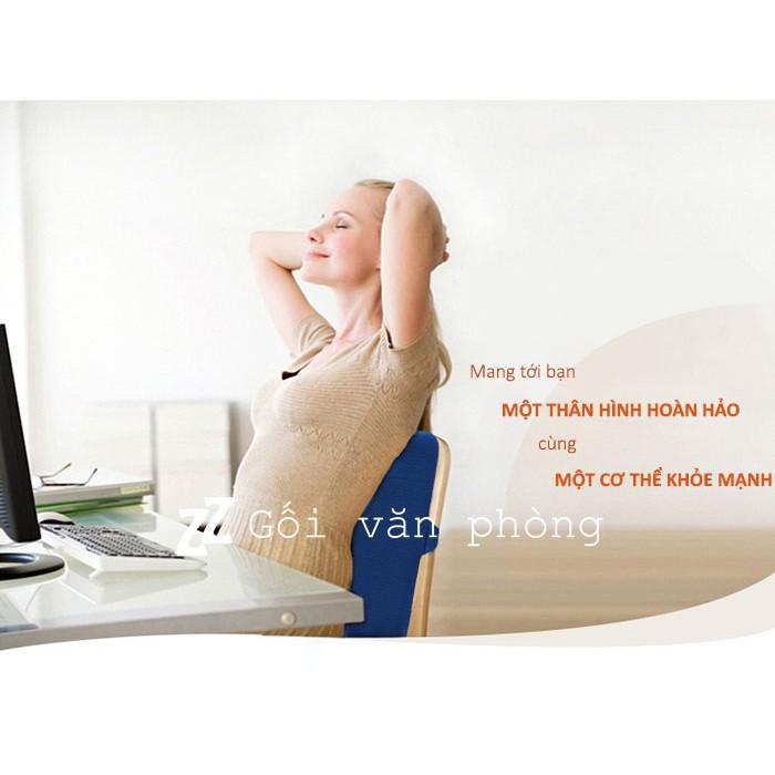 Gối tựa lưng ghế văn phòng tiêu chuẩn DÀY 12CM cao su non