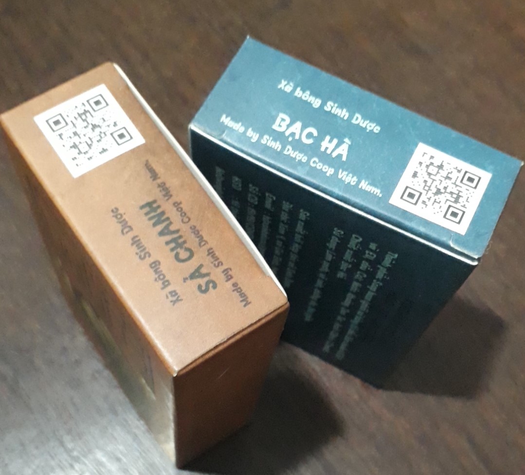 Sả chanh & Bạc hà - Combo 2 bánh xà bông cục Sinh Dược bạc hà mát da, hương tinh dầu sả chanh dễ chịu