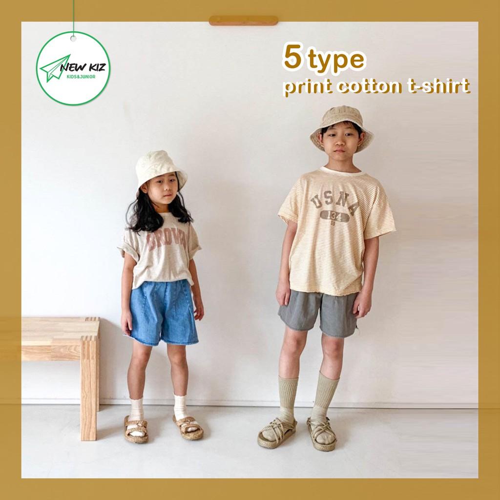Áo thun cotton Hàn Quốc phù hợp bé trai & bé gái