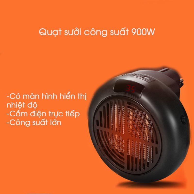 Quạt sưởi mini cắm điện có chức năng điều chỉnh nhiệt độ