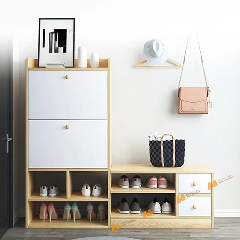 Made in VN - Tủ giày dép bằng gỗ kiểu dáng nhỏ gọn - gỗ mdf 17mm công ty Mộc Phát độ bền trên 30 năm AN083