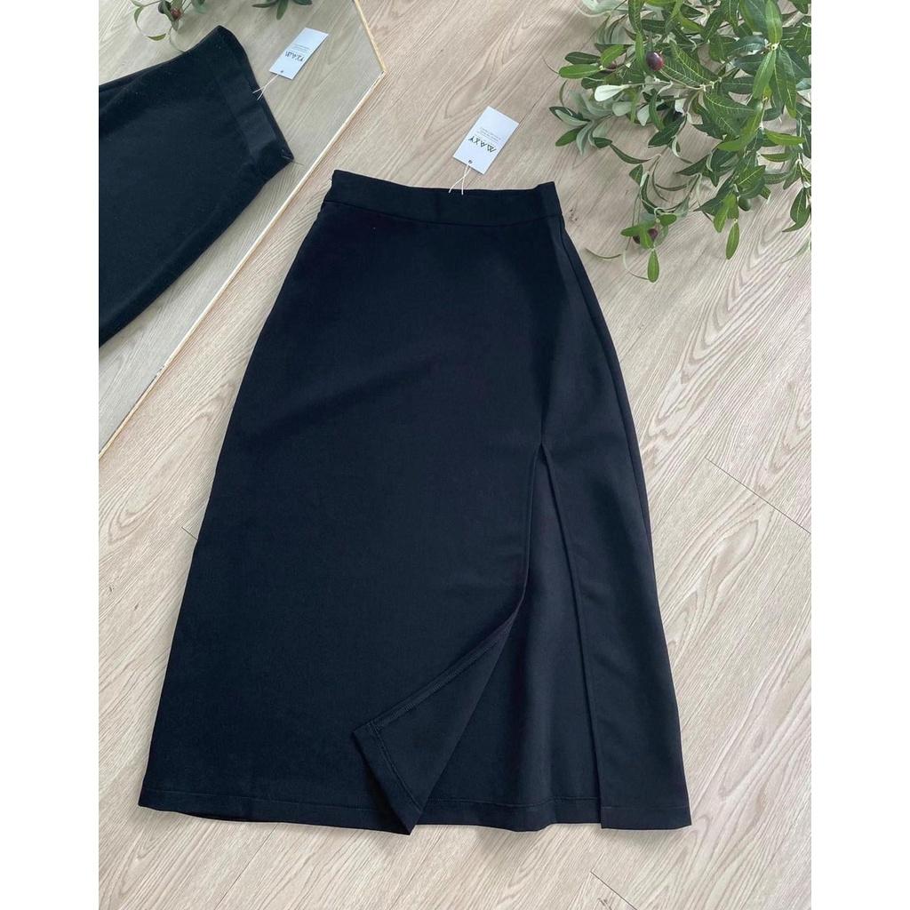 Chân váy dài xẻ cao cutout skirt Maxy Workshop