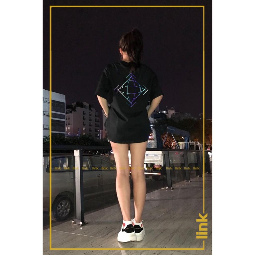 Áo thun unisex phản quang TAM GIÁC sang chảnh tay lỡ