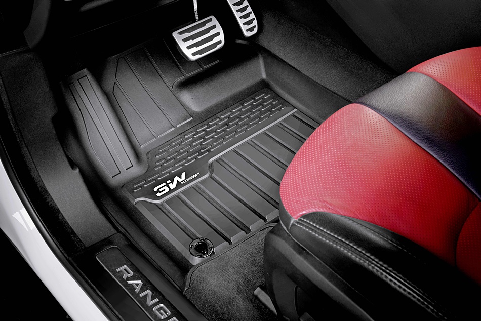 Thảm lót sàn xe ô tô LANDROVER RANGE ROVER SPORT 2014- nhãn hiệu Macsim 3W - chất liệu nhựa TPE đúc khuôn cao cấp - màu đen