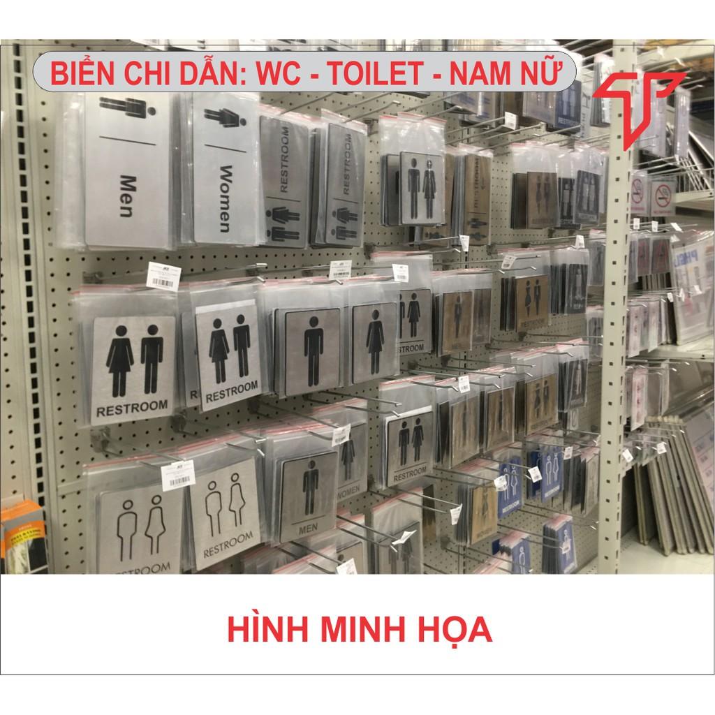 Bảng chỉ dẫn WC, hướng dẫn nhà vệ sinh, toilet nam nữ cho nhà hàng, khách sạn BH