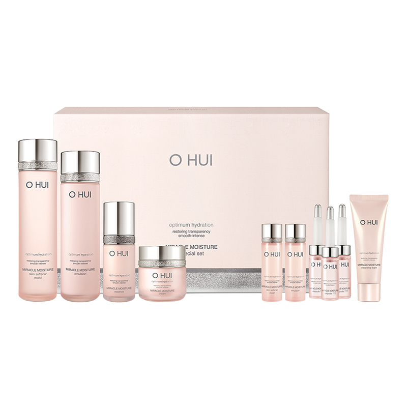 Bộ Dưỡng Ẩm 10 Món Ohui Miracle Moisture 10Pcs Set 431ml