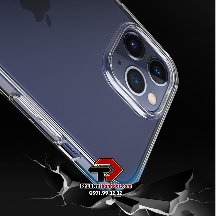 Ốp lưng trong suốt dành cho iPhone 12 Pro Max (phủ nano không ố màu) - Hàng chính hãng