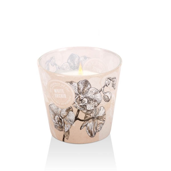 Ly nến thơm Bartek Candles BAT1416 Orchid Eco 115g (Hương hoa địa lan, Mẫu ngẫu nhiên)