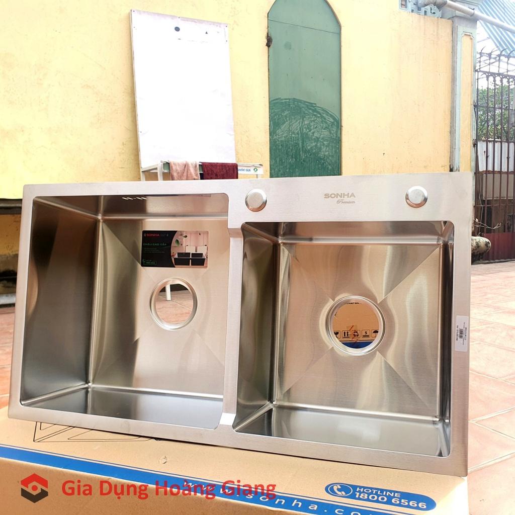 Chậu rửa bát handmade Sơn Hà Inox cao cấp chính hãng
