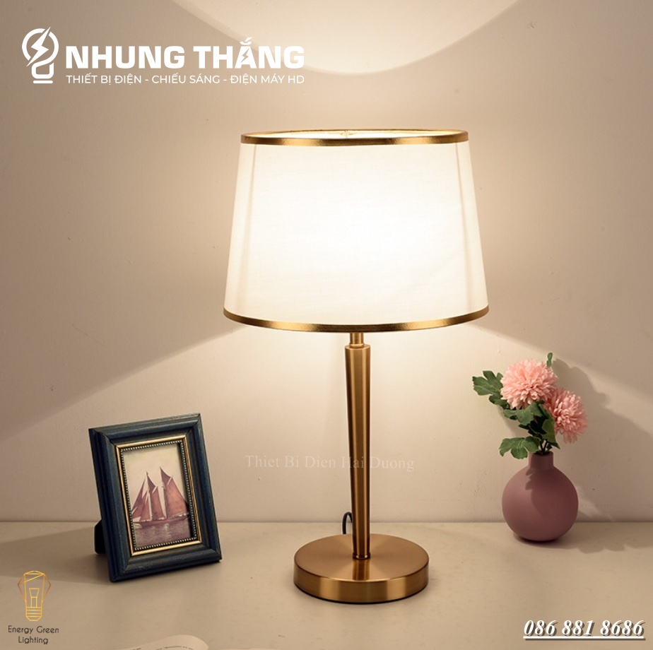 Đèn Ngủ Để Bàn S3074 Decor Vintage - Khung Kim Loại - Kiểu Dáng Sang Trọng - Kèm Bóng Led - Có Video