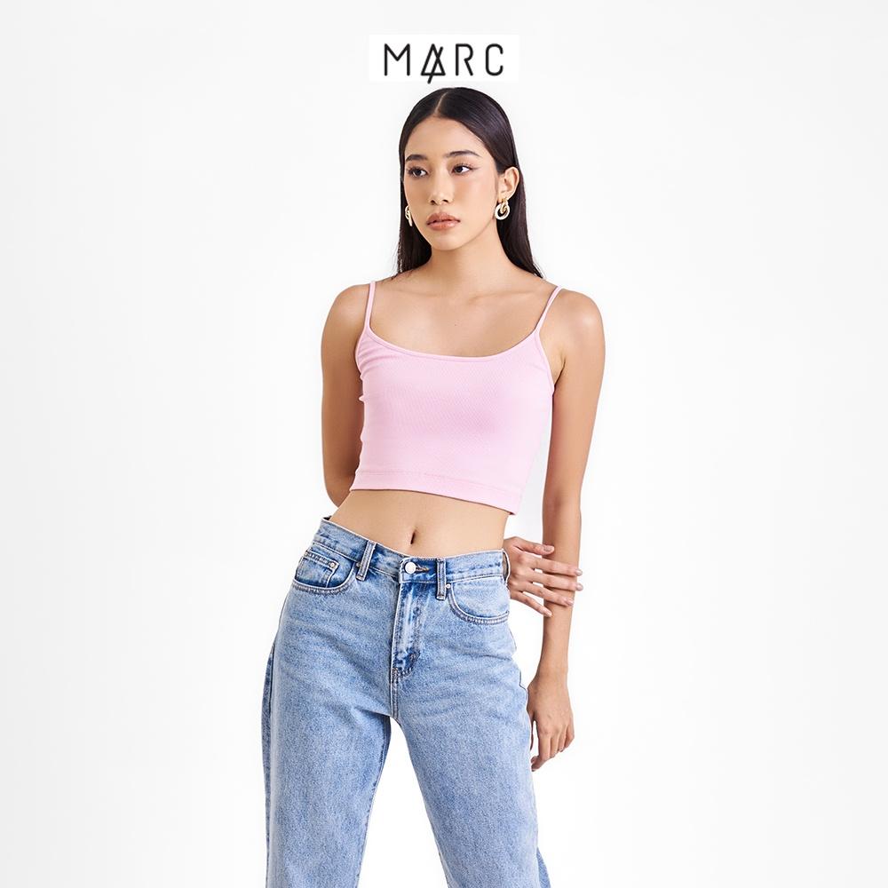 Áo thun nữ MARC FASHION thun gân 2 dây crop mềm mịn co giãn có dây điều chỉnh CBVH110221