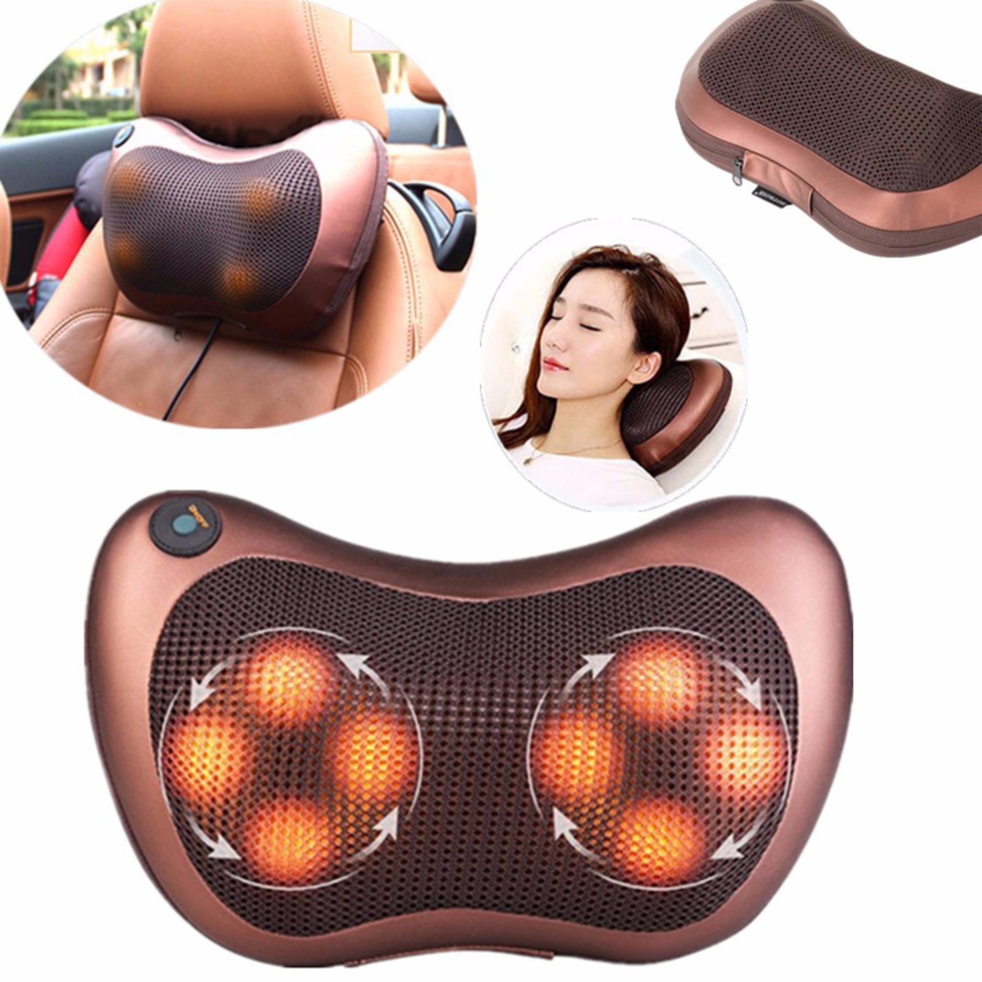 Gối Massage 8 Bi Magic Home Hồng Ngoại Massage Xoa Bóp Vào Các Cơ Và Huyệt, Sưởi Nóng Bằng Tia Hồng Ngoại .