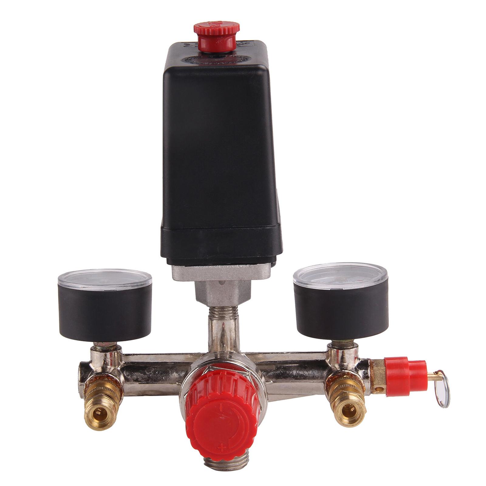 230V Pressure Switch Air Valve Intake Manifold Compressor Control Regulator Gauge Set