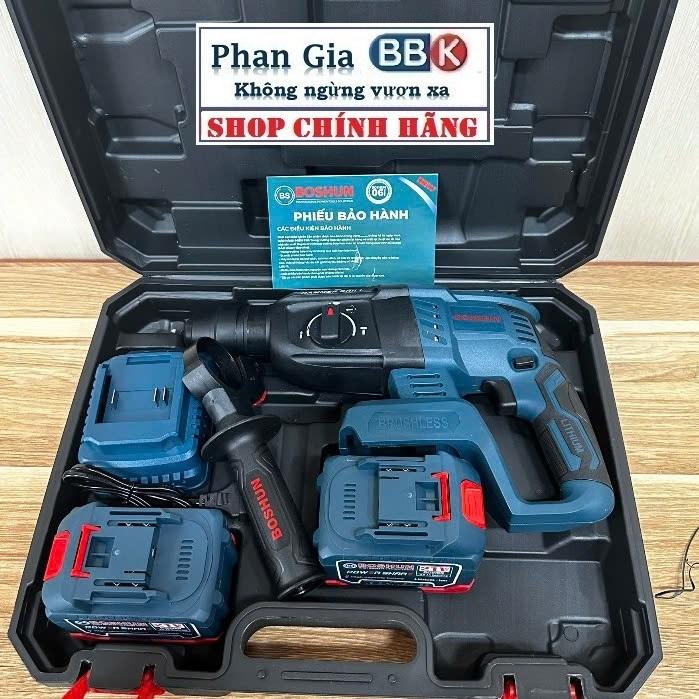 [chính hãƞg] Máy Khoan Bê Tông Dùng Pin 3 chức năng BOSHUN 21V - 2 Pin 15 CELL - Động cơ không chổi than, BH 1 năm
