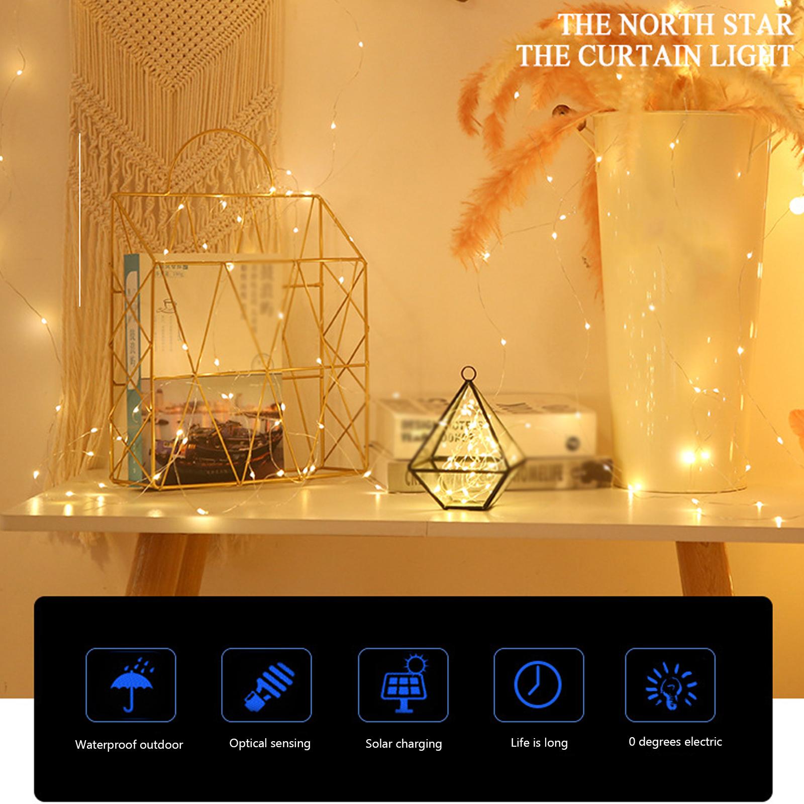 Solar String Lights Solar Powered Lamp Waterproof Decorative Lighting for Garden Yard Party Wedding Christmas