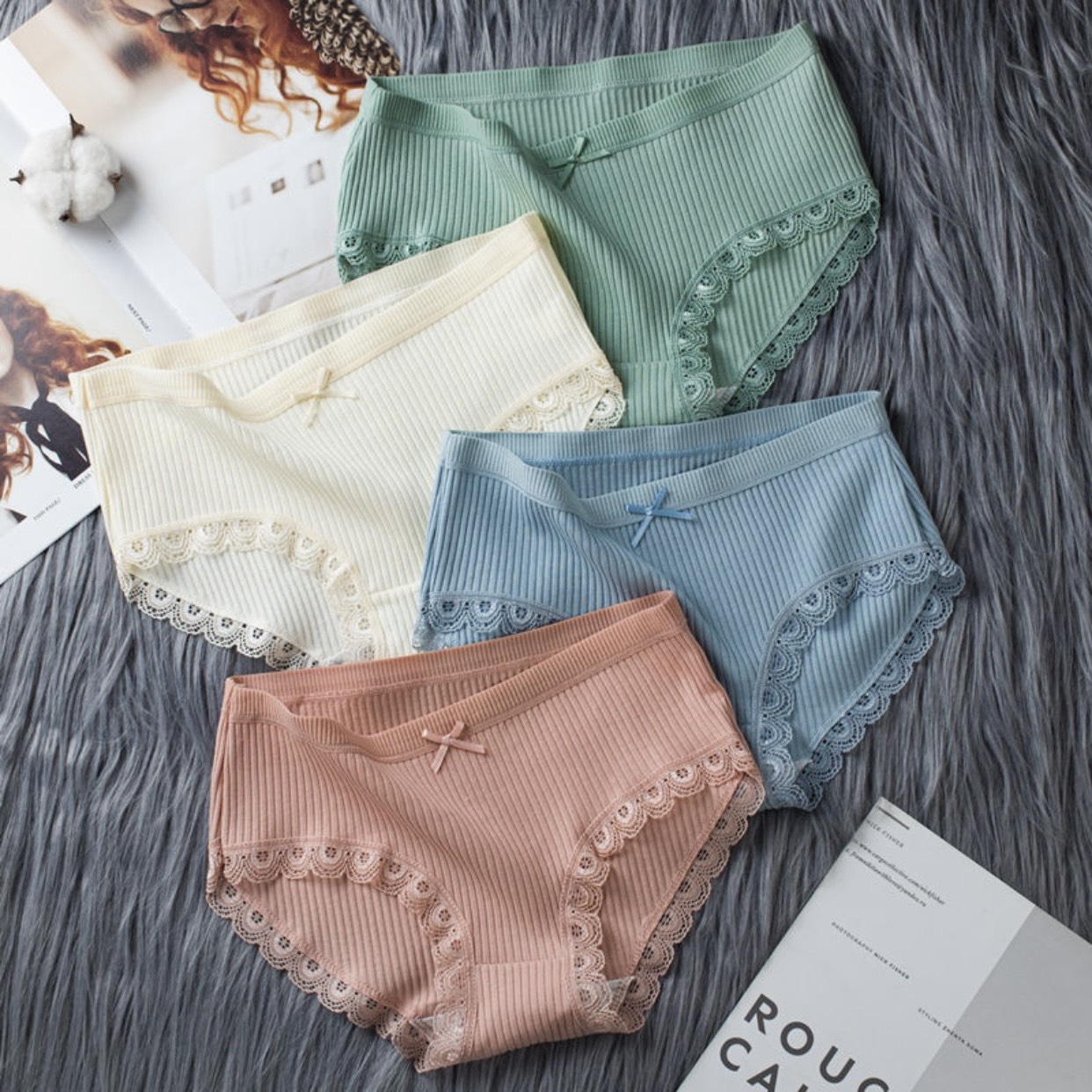 Quần Lót Nữ Cotton Bigsize Viền Ren Kháng Khuẩn D07