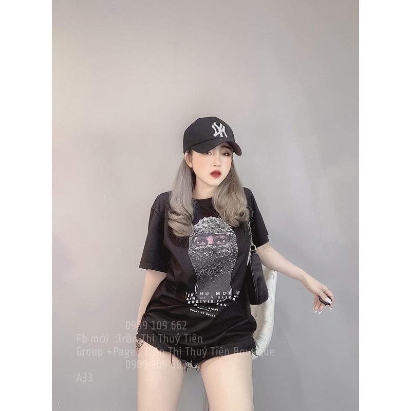 Áo thun form rộng mặt người