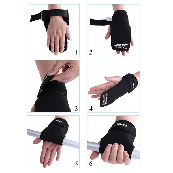 Găng Tay Tập GYM Lifting Grips Aolikes Pro Hở Mu Bàn Tay