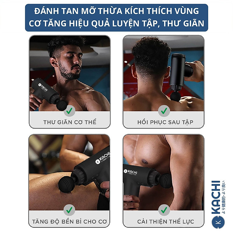 Máy Massage Trị Liệu Cầm Tay Không Dây KẠCHI MK340 24W  Giúp Giảm Đau Nhức Giảm Căng Cơ - Hỗ Trợ Mát Xa Chuyên Sâu, Giảm Đau Cơ, Cứng Khớp