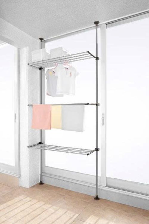 Cây Treo Để Đồ Inox Gấp Gọn Chống Sàn Wellex SJG2032-3(800) hàng chính hãng