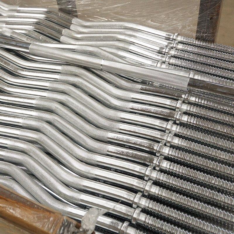 Đòn tạ chữ z 1m5 xi mạ Inox - Đòn tạ cong Ez đặc 1.5m