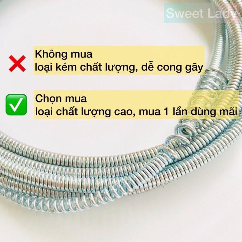 Dây Thông Tắc Cống Lò Xò (3m-5m-7m-10m) Dày Dặn Cứng Cáp Chất Lượng Cao (Có Ảnh Thật)