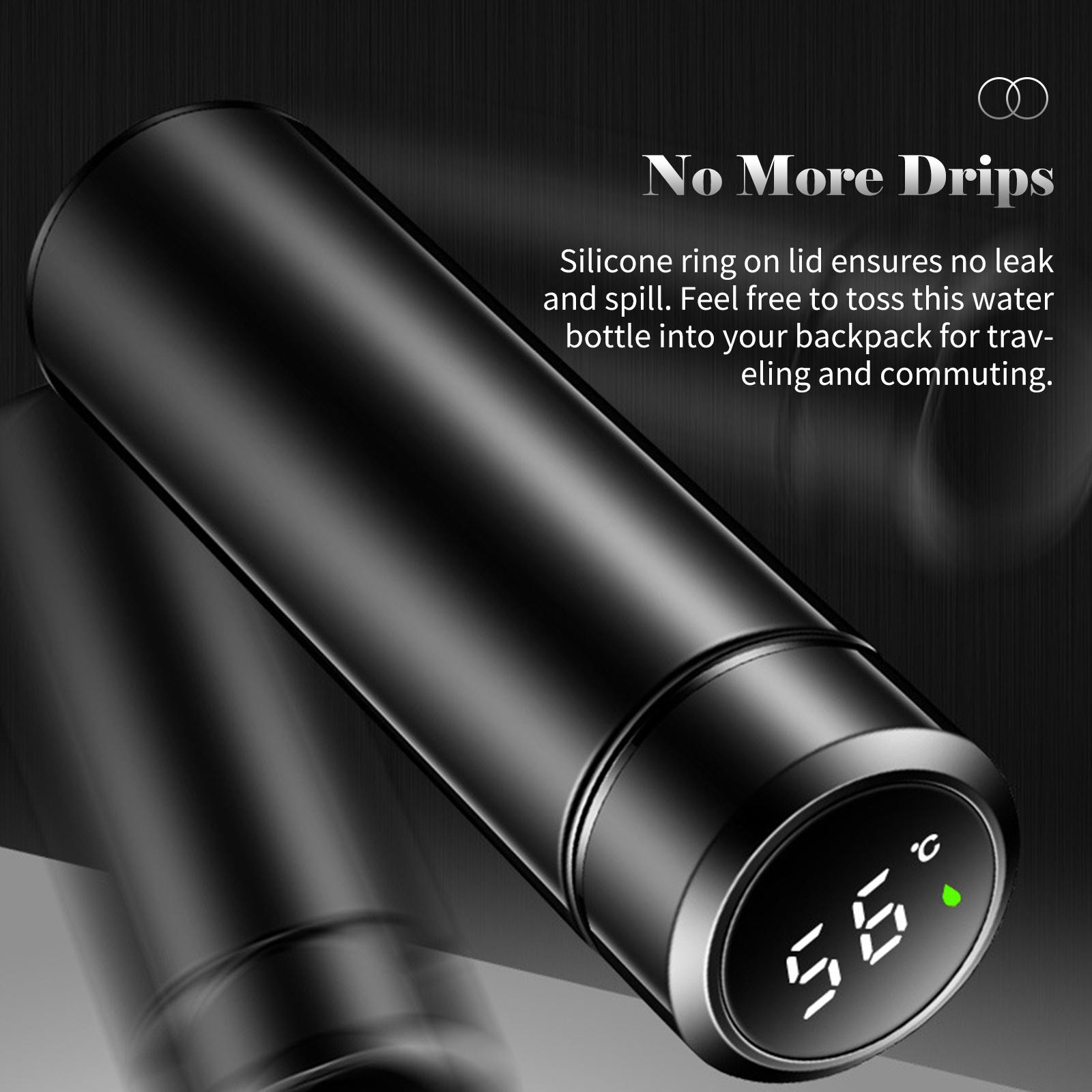 Bình cà phê cách nhiệt chân không có bộ lọc có thể tháo rời, mặt đèn LED hiển thị Temp Travel Slim Coffee