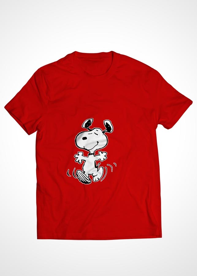 Bộ áo thun Cotton màu đỏ cặp đôi in hình mẫu 04