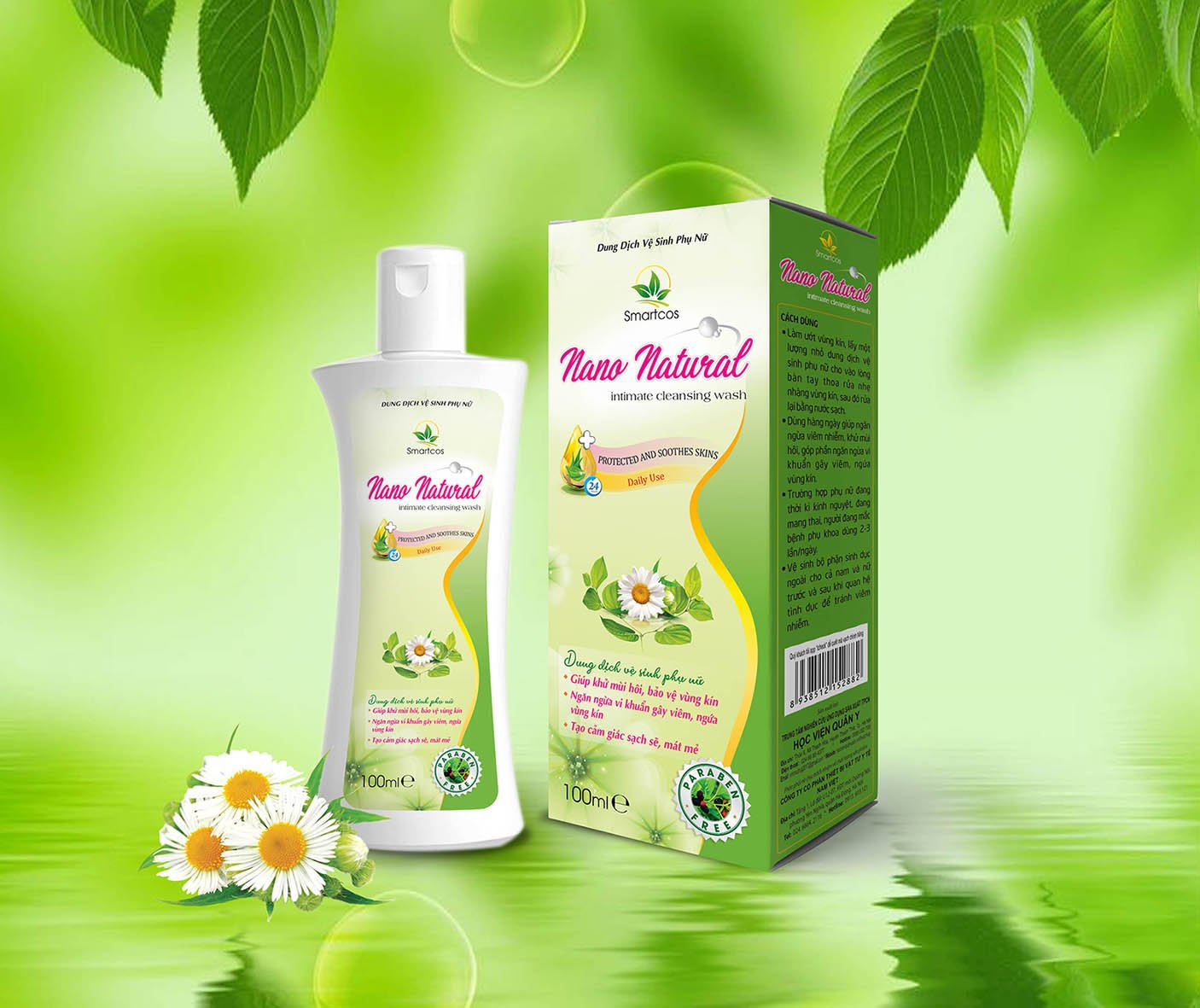 Dung dịch vệ sinh phụ nữ Nano Natural Học viện quân y 100ml