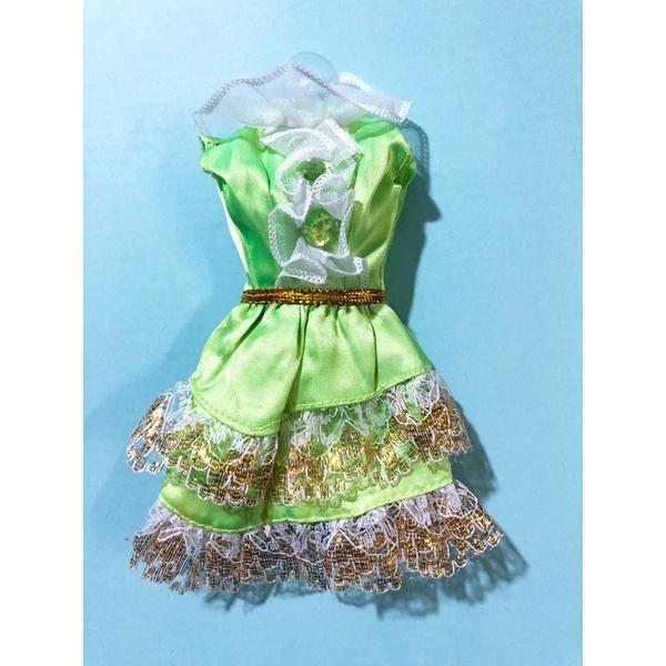 Đầm búp bê 30cm - xanh lá - 1 cái ngẫu nhiẻn