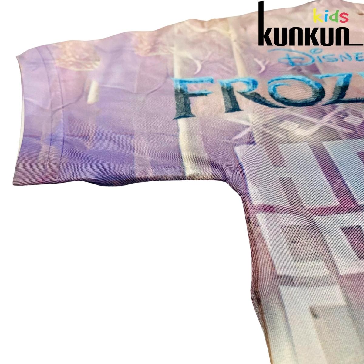 Quần áo trẻ em KUNKUN TP825 in 3d hình elsa size đại từ 10-60kg chất thun lạnh cho bé gái